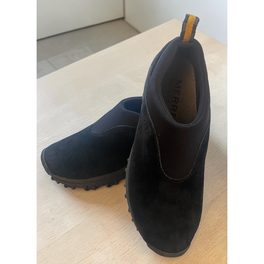 Merrell Winter Moc Black Suede Slip-On Terrain Shoes Women's 8